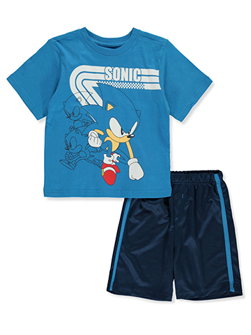 Sonic The Hedgehog Boys' 2-Piece Shorts Set Outfit - CookiesKids.com