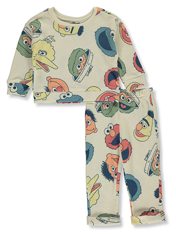 Sesame Street Boys' 2-Piece Thermal Pajamas - CookiesKids.com