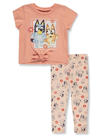 Bluey Girls' 2-Piece Leggings Set Outfit - CookiesKids.com