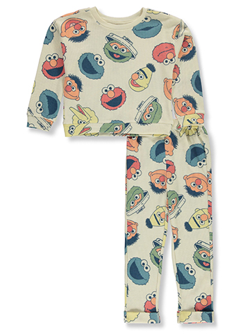 Sesame Street Boys' 2-Piece Thermal Waffle Pants Set Outfit - CookiesKids.com