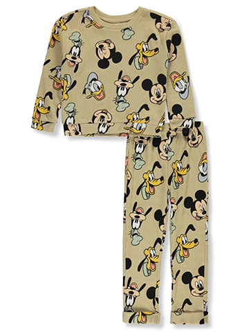 Disney Mickey Mouse Boys' 2-Piece Thermal Waffle Pants Set Outfit - CookiesKids.com