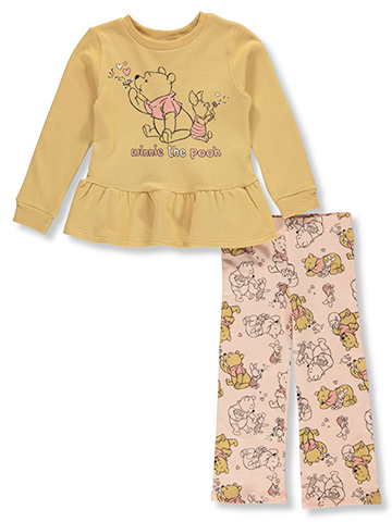 Disney Winnie The Pooh Girls' 2-Piece Leggings Set Outfit - CookiesKids.com