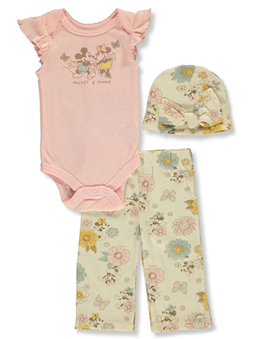 Disney Minnie Mouse Baby Girls' 3-Piece Pants Set Outfit - CookiesKids.com