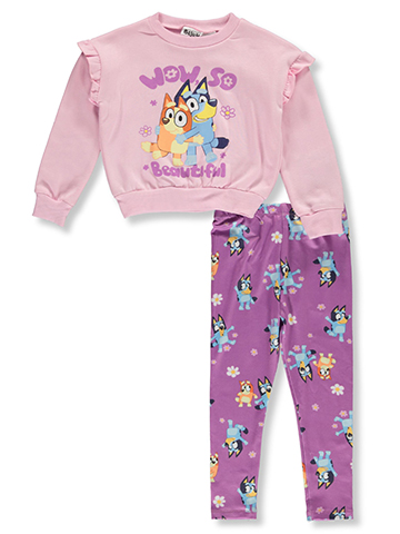 Bluey Girls' 2-Piece Beautiful Leggings Set Outfit - CookiesKids.com