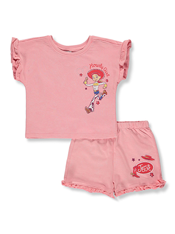 Disney Toy Story Girls' 2-Piece Jessie Shorts Set Outfit - CookiesKids.com
