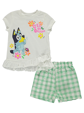 Bluey Girls' 2-Piece Shorts Set Outfit - CookiesKids.com