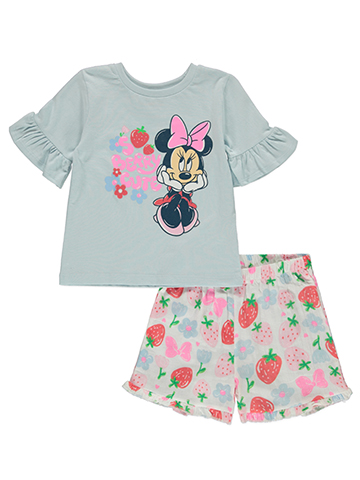 Disney Minnie Mouse Girls' 2-Piece Shorts Set Outfit - CookiesKids.com