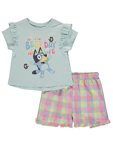 Bluey Girls' 2-Piece Shorts Set Outfit - CookiesKids.com