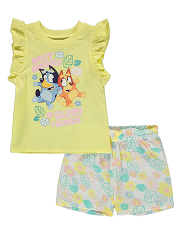Bluey Girls' 2-Piece Shorts Set Outfit - CookiesKids.com