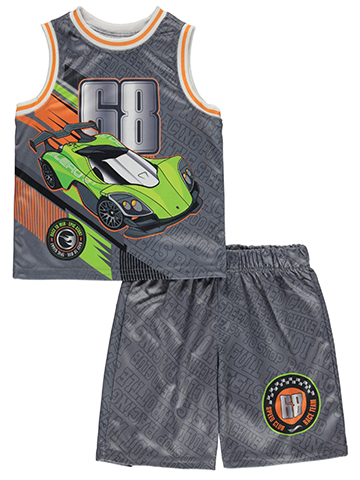 Hot Wheels Boys' 2-Piece Basketball Jersey Set Outfit - CookiesKids.com