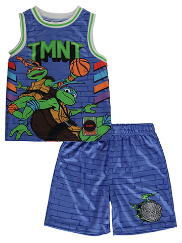 Teenage Mutant Ninja Turtles Boys' 2-Piece Basketball Jersey Set Outfit - CookiesKids.com