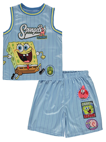 Spongebob Squarepants Boys' 2-Piece Basketball Jersey Set - CookiesKids.com