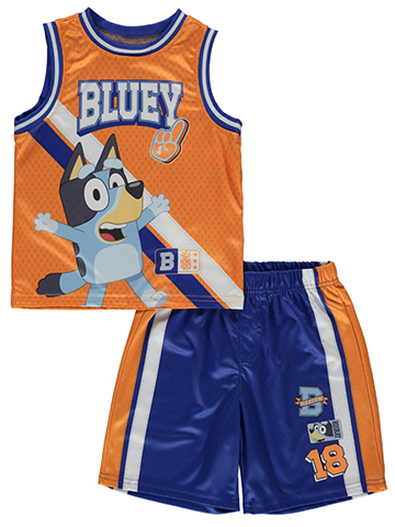 Bluey Boys' 2-Piece Basketball Jersey Set Outfit - CookiesKids.com