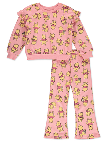 Disney Winnie the Pooh Girls' Fleece Pajama Set - CookiesKids.com