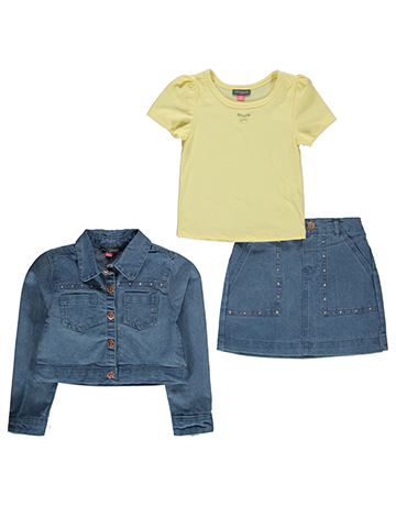 Vince Camuto Girls' 3-Piece Butterfly Skirt Set Outfit - CookiesKids.com