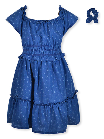 Nanette Lepore Girls' 2-Piece Denim Dress Set Outfit - CookiesKids.com