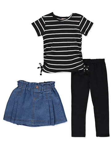 Lemon Kiss Girls' 3-Piece Skirt Set Outfit - CookiesKids.com