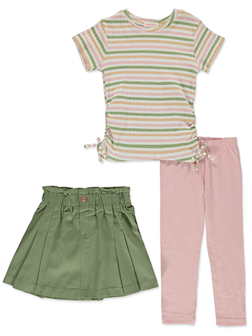 Lemon Kiss Girls' 3-Piece Skirt Set Outfit - CookiesKids.com