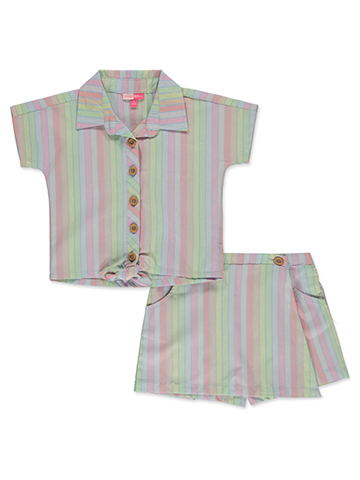 Penelope Mack Girls' 2-Piece Skorts Set Outfit - CookiesKids.com
