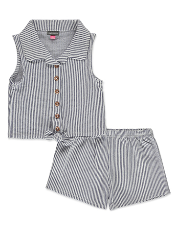 Vince Camuto Girls' 2-Piece Knit Shorts Set Outfit - CookiesKids.com