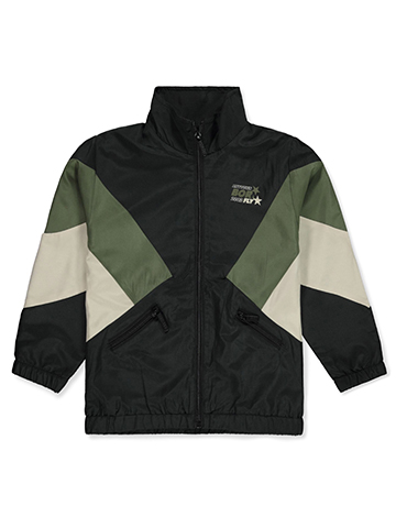 Born Fly Boys' Blocked Nylon Windbreaker Sweatshirt Jacket - CookiesKids.com