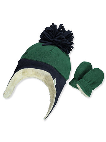 Little Me Boys' 2-Piece Hat & Mittens Set - CookiesKids.com
