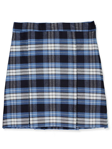 Cookie's Girls' Box Pleat Plaid Uniform Skirt - CookiesKids.com
