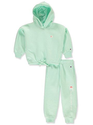 Champion Girls' 2-Piece Fleece Joggers Set Outfit - CookiesKids.com