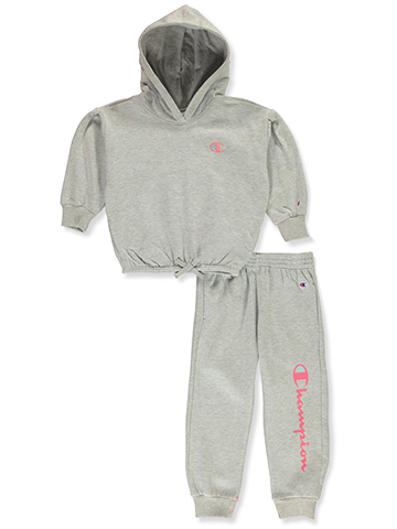 Champion Girls' 2-Piece Fleece Joggers Set Outfit - CookiesKids.com