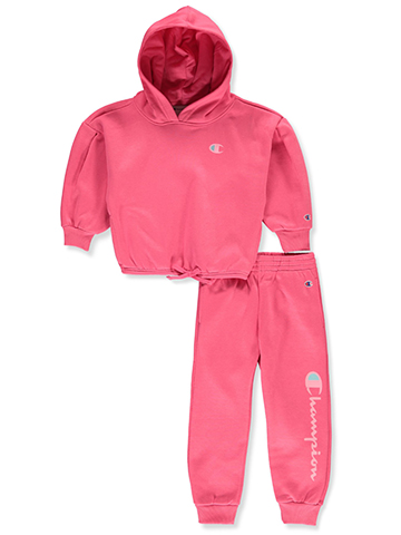 Champion Girls' 2-Piece Fleece Joggers Set Outfit - CookiesKids.com