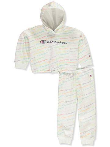 Champion Girls' 2-Piece Fleece Joggers Set Outfit - CookiesKids.com