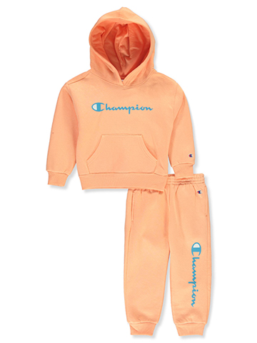 Champion Girls' 2-Piece Fleece Joggers Set Outfit - CookiesKids.com