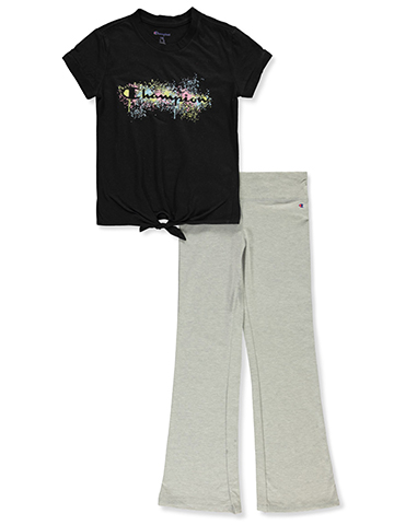 Champion Girls' 2-Piece Flared Leggings Set Outfit - CookiesKids.com