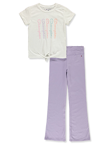 Champion Girls' 2-Piece Flared Leggings Set Outfit - CookiesKids.com
