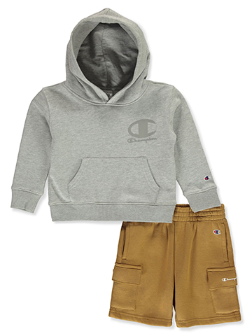 Champion Boys' 2-Piece Hoodie Shorts Set Outfit - CookiesKids.com