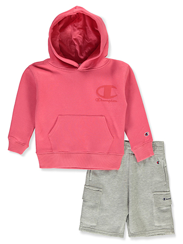 Champion Boys' 2-Piece Hoodie Shorts Set Outfit - CookiesKids.com