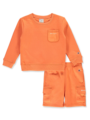 Champion Boys' 2-Piece Sweatshirt Shorts Set Outfit - CookiesKids.com
