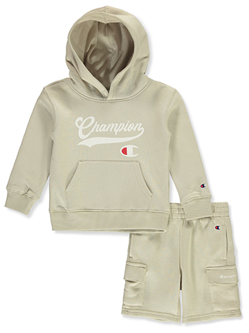 Champion Boys' 2-Piece Hoodie Shorts Set Outfit - CookiesKids.com