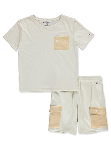 Champion Boys' 2-Piece Cargo Shorts Set Outfit - CookiesKids.com