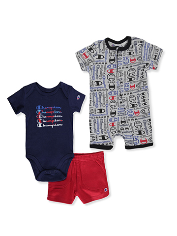 Champion Baby Boys' 3-Piece Romper Set Outfit - CookiesKids.com