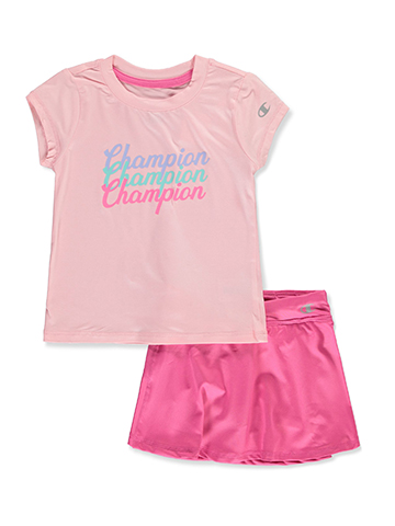 Champion Girls' 2-Piece Skirt Shorts Set Outfit - CookiesKids.com