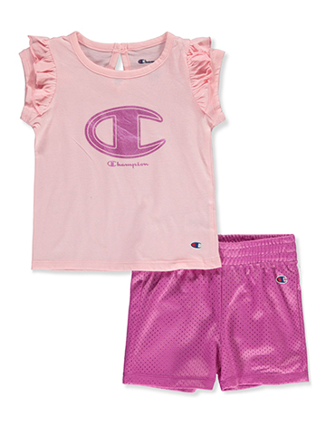 Champion Girls' 2-Piece Shorts Set Outfit - CookiesKids.com