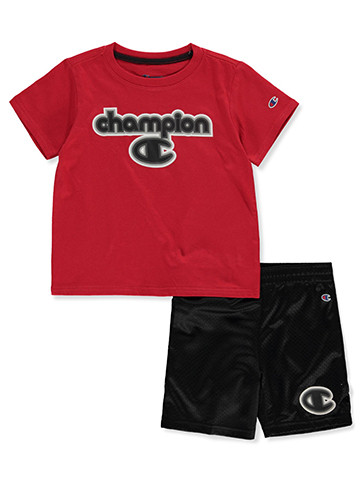 Champion Boys' 2-Piece Retro Haze Shorts Set Outfit - CookiesKids.com