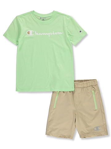 Champion Boys' 2-Piece Signature Shorts Set Outfit - CookiesKids.com