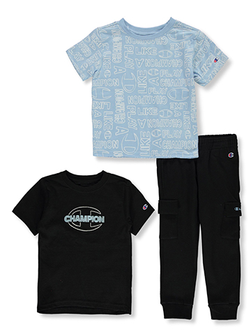 Champion Boys' 3-Piece Cargo Joggers Set Outfit - CookiesKids.com