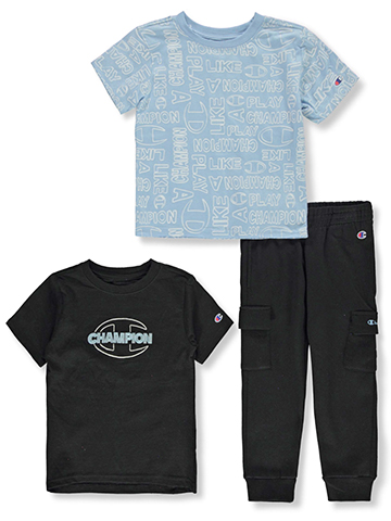 Champion Boys' 3-Piece Cargo Joggers Set Outfit - CookiesKids.com