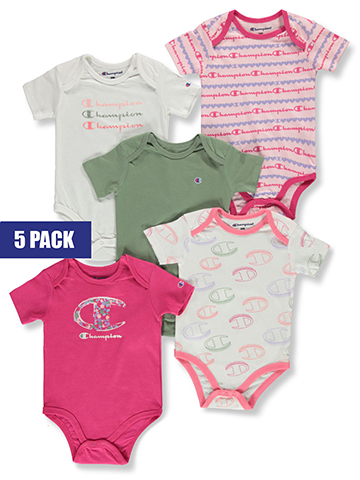 Champion Baby Girls' 5-Pack Bodysuits - CookiesKids.com