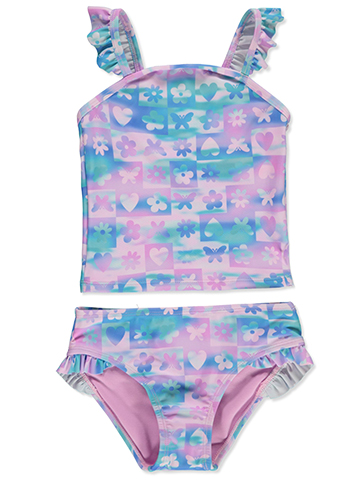 Breaking Waves Girls' 2-Piece Butterfly Tankini - CookiesKids.com
