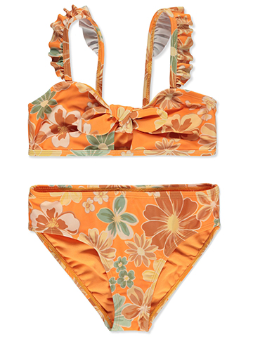 Breaking Waves Girls' 2-Piece Floral Swimsiut Set - CookiesKids.com