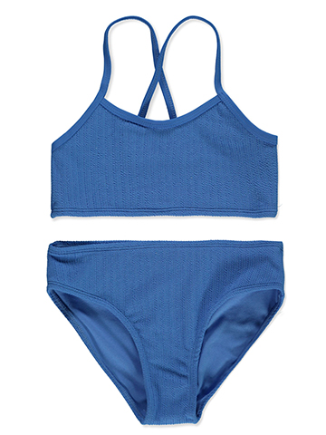Breaking Waves Girls' 2-Piece Bralette Swimsuit Set - CookiesKids.com